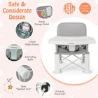Travel Booster Seat With Double Tray  Folding Portable High Chair Booster Sea   