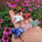 Mini Crystal Bear Figurine 1  Stone Animal Totem Carving