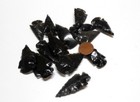 1  Lot Of 20 Black Obsidian Arrowhead Native Flintstone Jewelery Making Flint