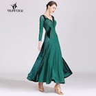 1884 Women Velvet Ballroom Dance Dress Modern Waltz Tango Standard Competition