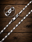 Real Solid 925 Sterling Silver Figaro Chain Necklace Men Women 16-22 Inch