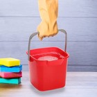 4 Pack Sanitizing Buckets  3 Quart Small Cleaning Pail  Square Detergent Bucket