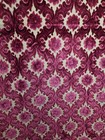 Vtg 1950s Jacquard Cut Velvet Upholstery Fabric Pink Raised Pile -54   94 