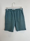 Mini Boden Sweat Shorts Youth 12 Green Elastic Waist Knit Pockets Casual