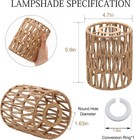 1-pack Boho Rattan Lamp Shades 5 9  H X 4 7  D Woven Small Shade Replacement