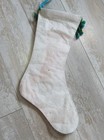 Vtg Mcm Handmade Felt Applique Christmas Tree Stocking Beaded Sequins Pom-poms