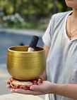 Large Tibetan Ring Gong Singing Bowl Complete Set Deep Meditation Yoga