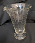 Vintage Glass Apothecary Beaker Measure W Spout Conical Footed 16-ounce 1 Pint