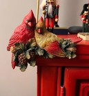 Vintage Pair Of Cardinals Door Frame Corner Wall Decor Plaque