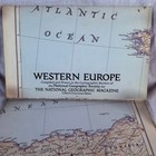 Vintage 1950   1951 Europe Map Set  Post Wwii Cold War Wall Art