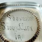 Sioux City Iowa Ia Antique Depression Glass Souvenir Trinket Paper Weight