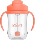 Dr  Brown s Milestones Baby s First Straw Sippy Cup 6m  Coral 9oz Bpa Free