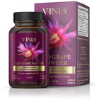 Vinia Red Grape Piceid Resveratrol Powder Rapid Absorption 60 Veggie Capsules