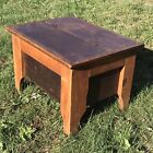 Vintage Shoe Shine Stand Cobblers Bench Hinged Top W cast Iron Shoe Foot Rest