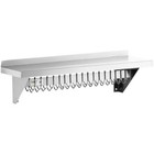 12  X 36  Stainless Steel Wall Pot Pan Rack Shelf 18 Hook Commercial Kitchen Nsf