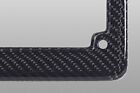Real 100  Black Carbon Fiber Motorcycle License Plate Frame With Free Caps