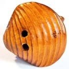 G8267 - 2   Hand Carved Boxwood Netsuke Figurine   Kappa On Shell