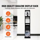 Foldable Magazine Display Rack 4 Pocket Brochure Literature Display Stand