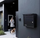 Solar Wall  Mailbox For Outside Auto Led Light At Dusk grey  13 X 3 7 X 12 2