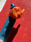 Rare Vintage Orange Elephant Pez Dispenser  Pointed Hat  Austria   No Feet