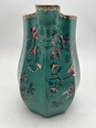 Antique Early 1800s Davenport Impressed Mark Asian Green Pitcher Pottery 7 1 2   