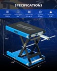 Omt 1100lb Motorcycle Scissor Jack Lift Wide Deck T Handle Hoist Stand Atv Bike