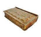 Vintage Old Antique Brass Fine Engraved Rare Book Shape Beautiful Jewelry Box