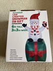 6 Ft Christmas Inflatable Snowman Led Lighted New - Hts