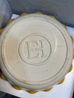 Emile Henry Dark Yellow Mustard 10 5    2    Deep Ceramic Round Ruffled Pie Plate