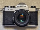 Asahi Pentax K1000 Film Camera W smc 50mm F 1 7 Lens  Working Light Meter Tested