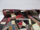 Vintage Antique Crazy Quilt Wall Hanging Handmade Patchwork Velvet Satin 20 X 19