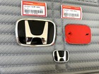 Honda Accord 2018-2022 Overlay Gloss Black Front   Rear Emblem Badge Decal