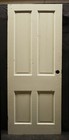 32x79  Antique Vintage Victorian Interior Solid Wood Wooden Door 4 Stacked Panel