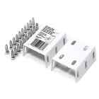 Freedom 2-3 4  Heavy Duty Fence Rail Bracket White Aluminum 2 Brackets W Screws