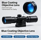 3 5-10x Rifle Scope Reticle 40mm Red Laser Sight Compact 24 Mil-dot Reticle