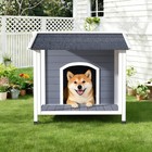 Outdoor Dog House Weatherproof Wooden Dog Shelter With Asphalt Roof