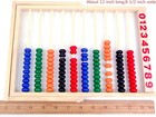 Wooden Counting Number Frame  10 Rows Abacus For Kids Learning Math  11-1 2-inch
