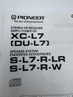 Pioneer Xc-l7 Hifi Stereo System Manual Only Original Oem