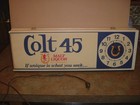 Vintage Colt 45 Malt Liquor Lighted Beer Bar Tavern Clock Sign