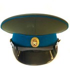 Soviet Russian Military Vintage Hat Soviet Army Officer Peaked Cap W Badge New