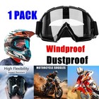 Motorcycle Goggles Fit Over Glasses Ski Anti-fog Shatterproof Clear Lenses Uv400