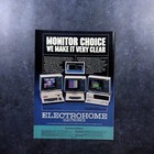 1982 Electrohome Electronics Ibm Apple Monitors Print Ad Retro Computers Pc