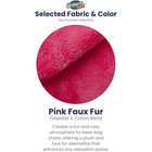Ultimate Sack 5 Foot Foam Filled Washable Fur Covered Bean Bag Chair  Pink