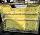 Oakhurst Metal Milk Crate Vintage Yellow Metal Pinkerton Detective Agency