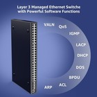 48 Port Gigabit Managed Network Switch With 6 Port Uplink 10gbps Sfp  2538nup2