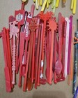 Vintage Lot 130  Pcs Cocktail Drink Stirrers Plastic Swizzle Sticks