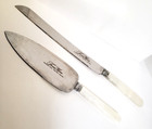 Vintage Treasure Masters Sheffield England Wedding Cake Server Set Pearl Handle