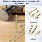 200-pack Small Nails  1 2mm X 10mm Brass Nails Round Head Hardware