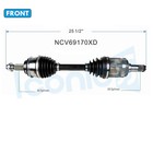 Xtreme Duty Front Cv Axle Shafts For 03-24 Toyota 4runner 03-09 Lexus Gx470 4 7l