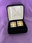 Vintage Oxidized Sterling Silver Cuff Links Set  0 8 Inch Square With  Box